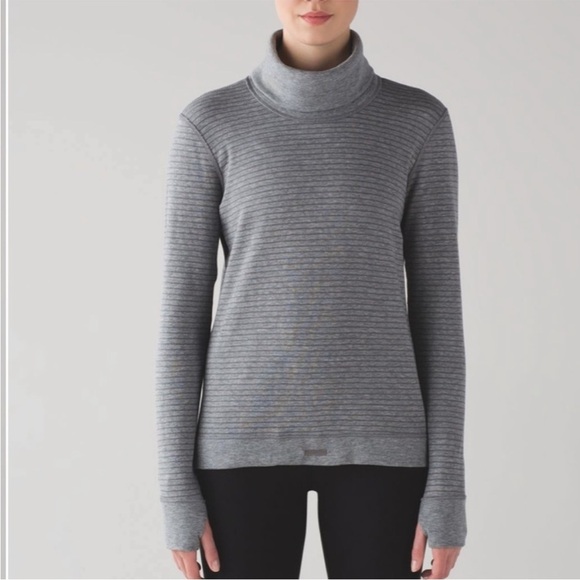 Lululemon Gray Double Up Reversible Cowl Neck Top 8 - Picture 2 of 10